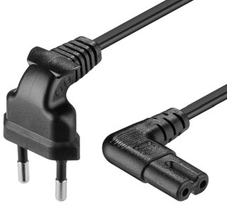 Cable Power C 7 to Italian Anglers 2 m Black - Goobay ICOC 02 -NC-ANG 20 B