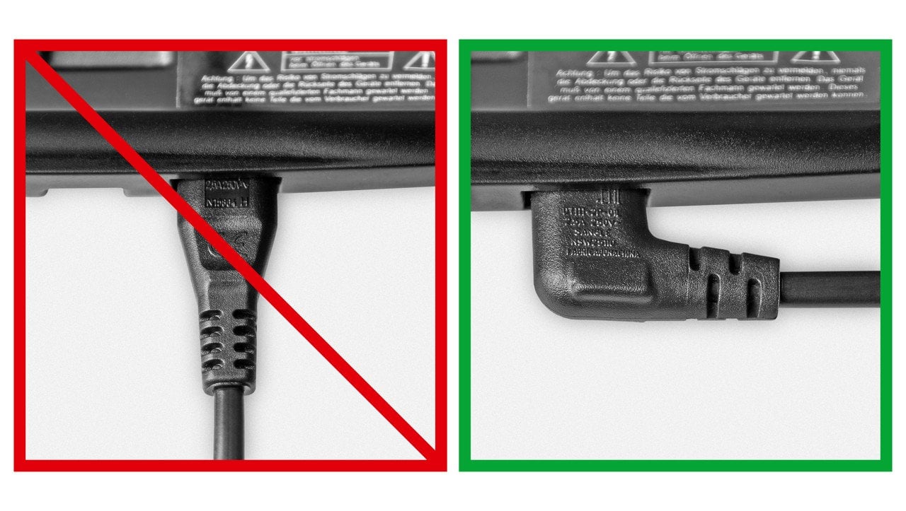 Cavo Alimentazione C7 a Italiana Angolati 5m Nero - Goobay ICOC 02-NC-ANG50B