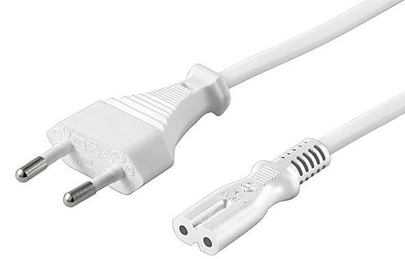 Cavo alimentazione C7 a italiana 3,0m Bianco - Goobay ICOC 02-NC-IT3W