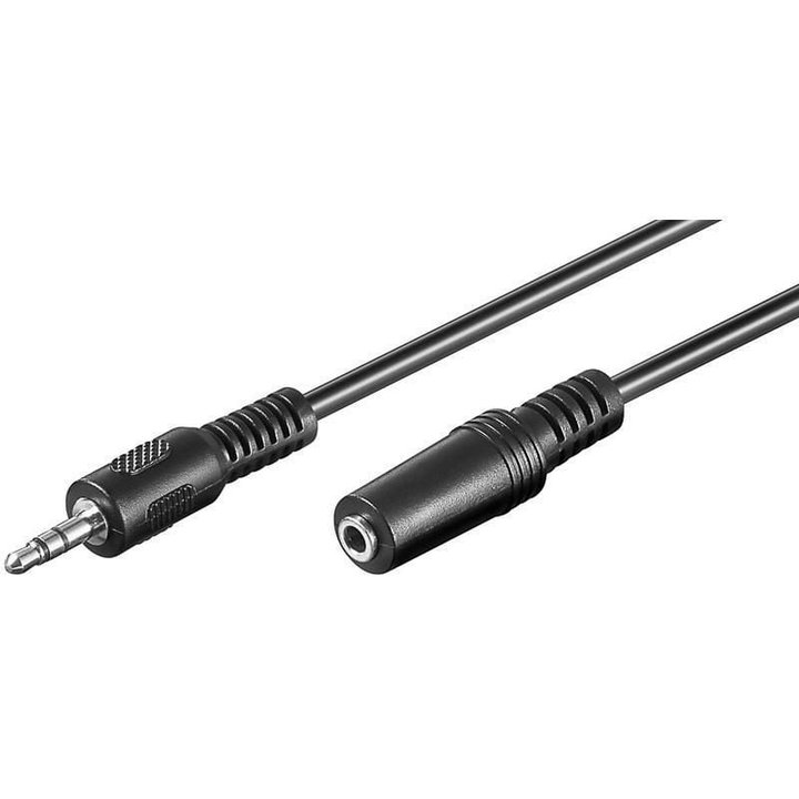 Stereo audio extension 3.5 jack mm M/F 2 m - Goobay ICOC 02 -SB-HP