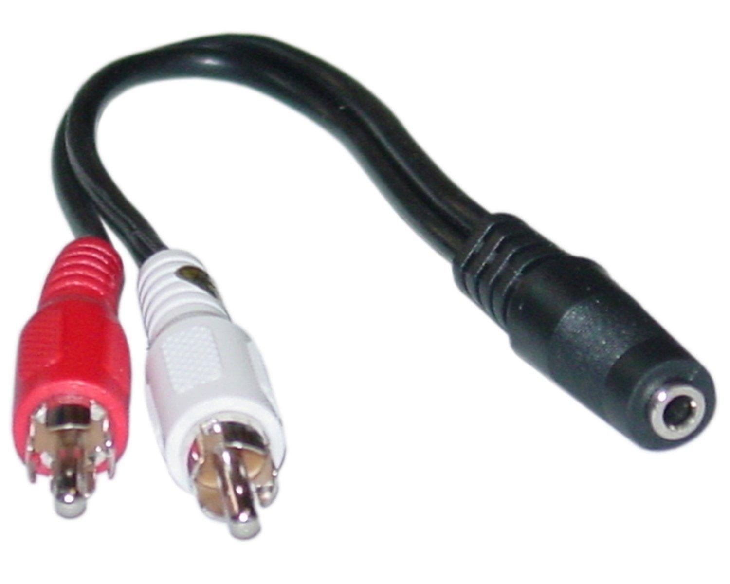 Cavo Stereo Jack 3.5 mm F a 2 x RCA M 0,20m - Goobay ICOC 020-NC-15
