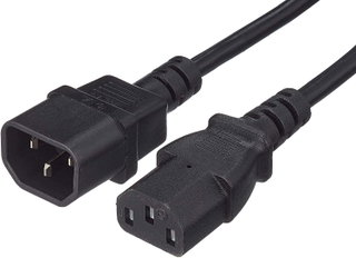 Cable Extension Power Supply VDE C 13 Female C 14 Male 0,5 m Black - Manhattan ICOC 03 -NC- 005
