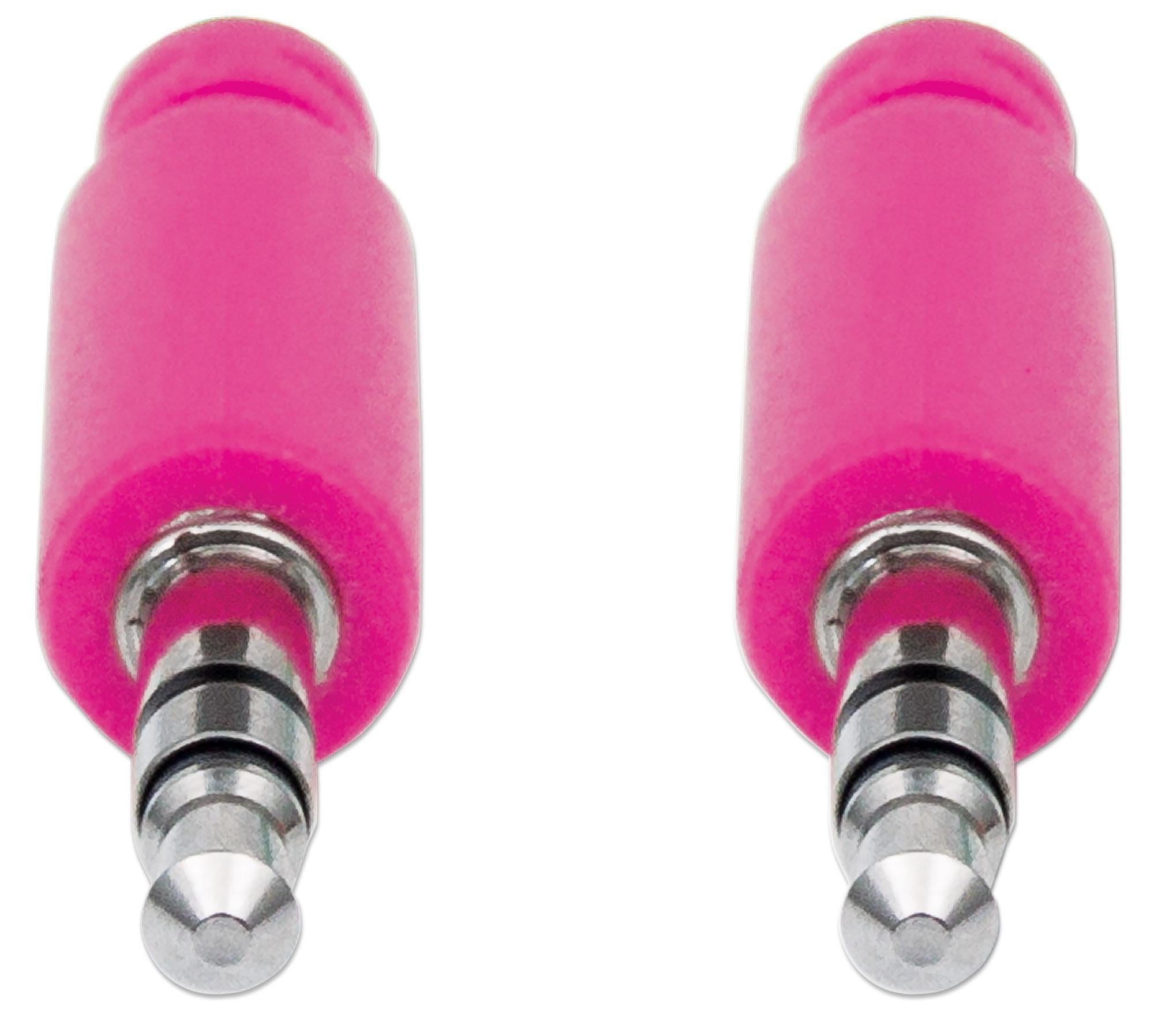 Cavo Audio con Guaina Intrecciata 1m Viola/Fucsia con Blister - Manhattan ICOC 03-SB-PPRB