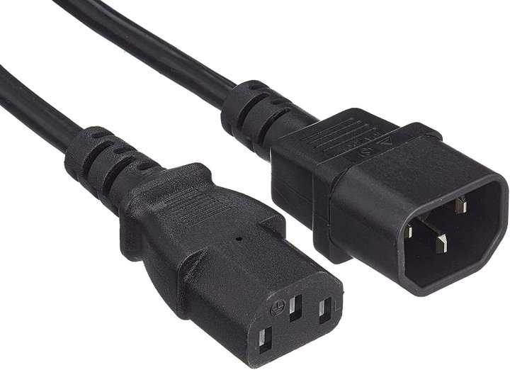 Extension power supply C 13 F to C 14 M 3 m black - Manhattan ICOC 033 -NC