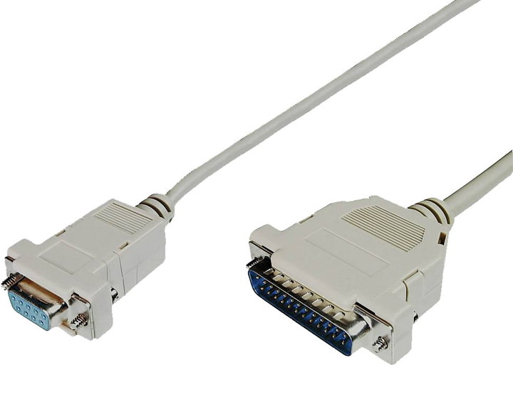 Cable null modem 25 DB M - 9 DB F 1,80 m - Manhattan ICOC 034 -NM