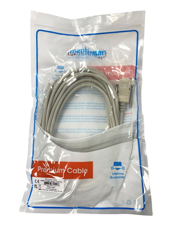 Null Modem DB 9 F/F crossover 5 m - Manhattan ICOC 036 -NM- 5
