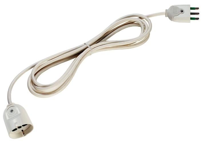 Cavo Prolunga di Alimentazione con Presa Bipasso Italo/Tedesca 5m Bianco - FME ICOC 039-NC-05