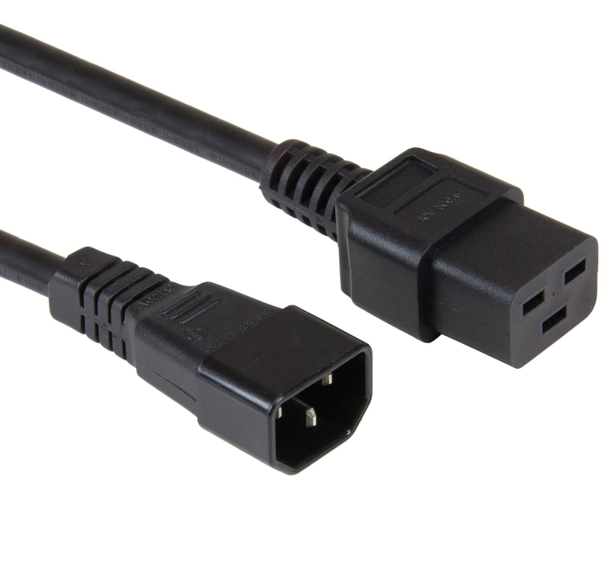 Cavo alimentazione C19 F a C14m 2m nero - Manhattan ICOC 066-NC