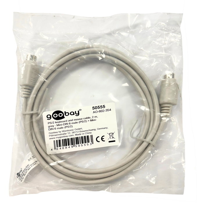 Cavo prolunga tastiera PS/2 m/M 2m diritto - Goobay ICOC 08-CU-SM