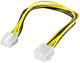 Extension cable EPS 12 V 8 pin M/F 24 cm - Goobay ICOC 087 -NC