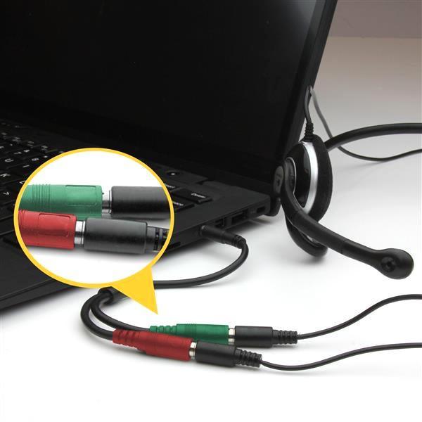 Cavo Sdoppiatore Microfono Cuffia jack 3,5 mm per Smartphone e Notebook - Manhattan ICOC 11-SB-HP