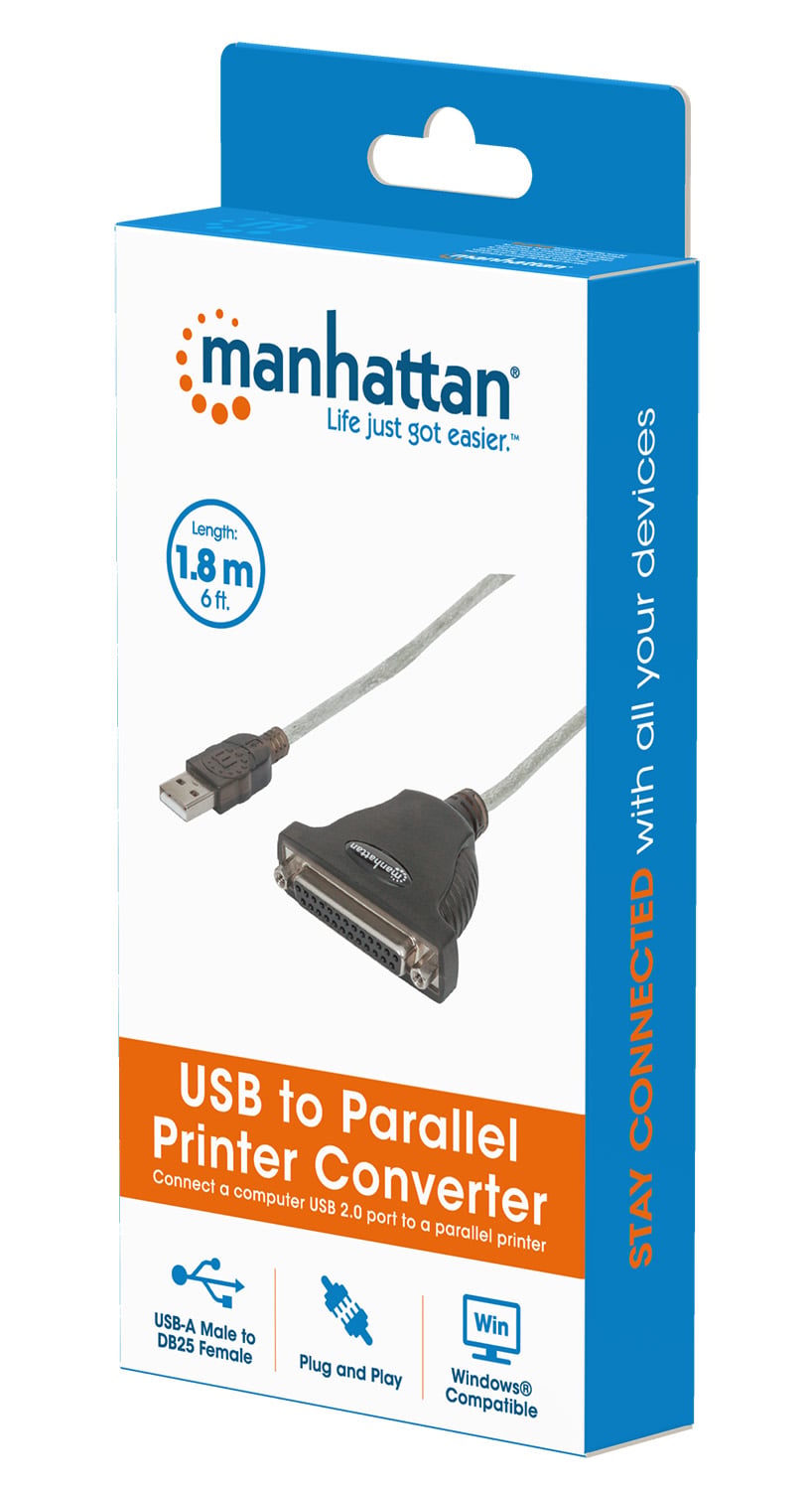 Convertitore USB a Stampante Parallela DB25 F - Manhattan ICOC 1284-25
