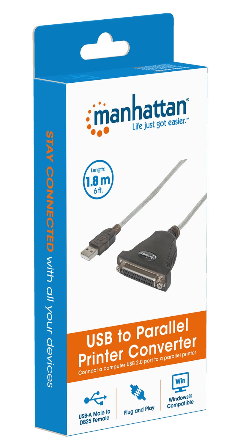 Convertitore USB a Stampante Parallela DB25 F - Manhattan ICOC 1284-25