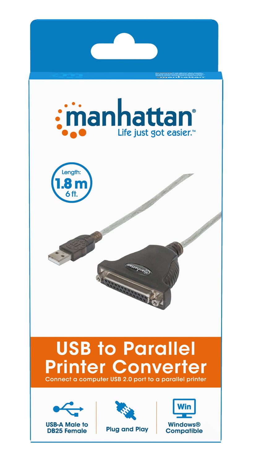 Convertitore USB a Stampante Parallela DB25 F - Manhattan ICOC 1284-25
