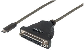 Cavo Convertitore Full-Speed USB-C a Stampante Parallela DB25 1m - Manhattan ICOC 1284-25C