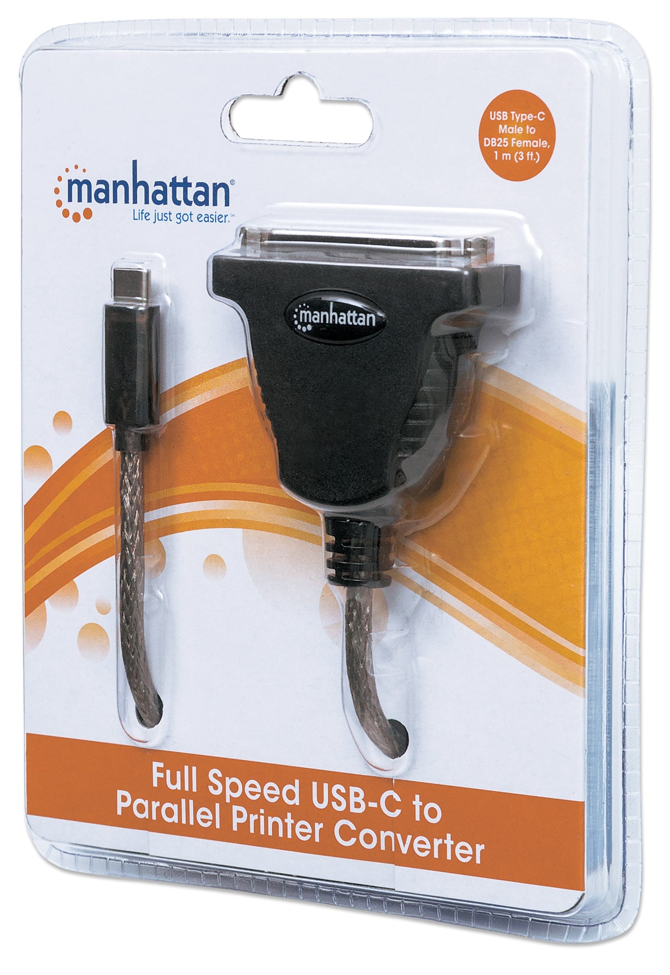 Cavo Convertitore Full-Speed USB-C™ Stampante Parallela DB25 - Manhattan ICOC 1284-25C