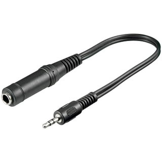 Audio Adapter Cable Stereo 3.5 / 6.35 mm M/F 0,2 m - Goobay ICOC 14 -SB-HP
