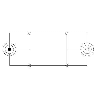 Cavo adattatore Audio Stereo 3.5/6.35mm M/F 0,2m - Goobay ICOC 14-SB-HP