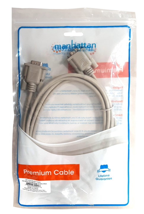 D-Sub cable 9 male/male poles 1,8 m shielded - Manhattan ICOC 21 -SC