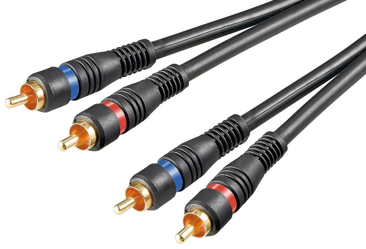 Cavo Audio 2RCA M/M 3m Alta qualità - Goobay ICOC 2RCA-MM-030