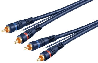 2 RCA M/M audio cable 5 m blue - Goobay ICOC 2 RCA-MM- 50 B