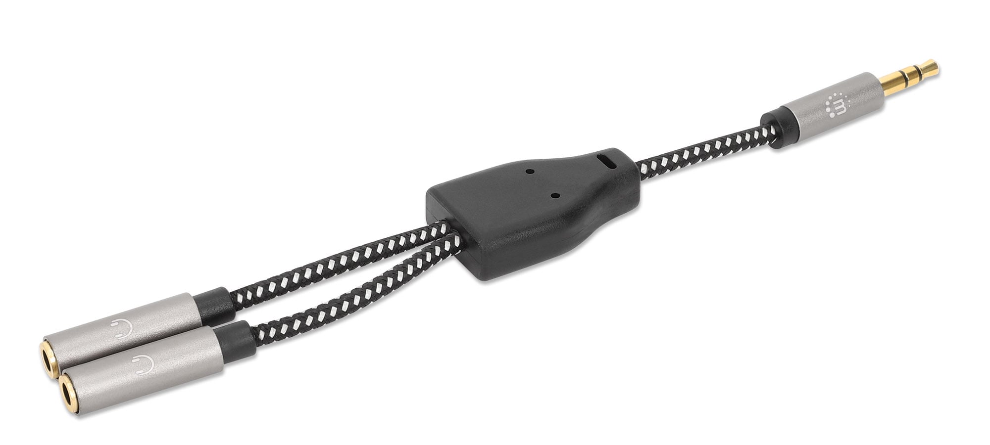 Cable Adapter Audio splitter for Stereo AUX 15 headphones cm - Manhattan ICOC 35 H- 1 M 2 F- 015