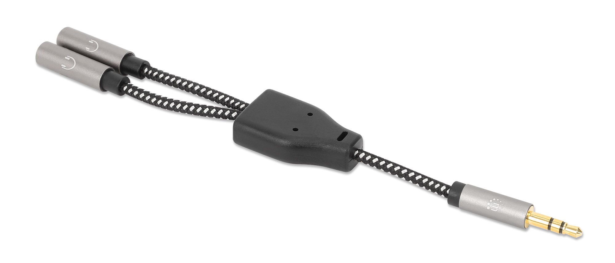 Cable Adapter Audio splitter for Stereo AUX 15 headphones cm - Manhattan ICOC 35 H- 1 M 2 F- 015