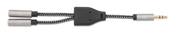 Cavo Adattatore Sdoppiatore Audio per Cuffie Stereo AUX 15cm - Manhattan ICOC 35H-1M2F-015