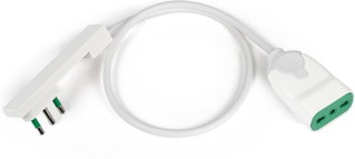 Cavo Alimentazione Spina Italiana Salvaspazio Ultrapiatta 2P+T 16A 0,5m Bianco - FME ICOC 92-NC-005