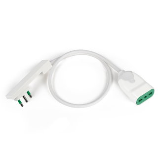 Cavo Alimentazione Italiana 16A Maschio Angolata / Femmina 1m Bianco - FME ICOC 92-NC-01