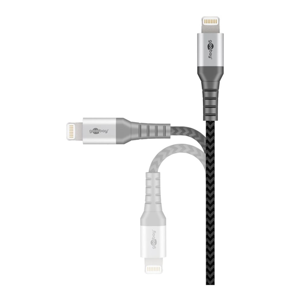 Apple Lightning 8 Pin USB cable type A 0,5 m Grey - Goobay IOC APP- 005 -TS