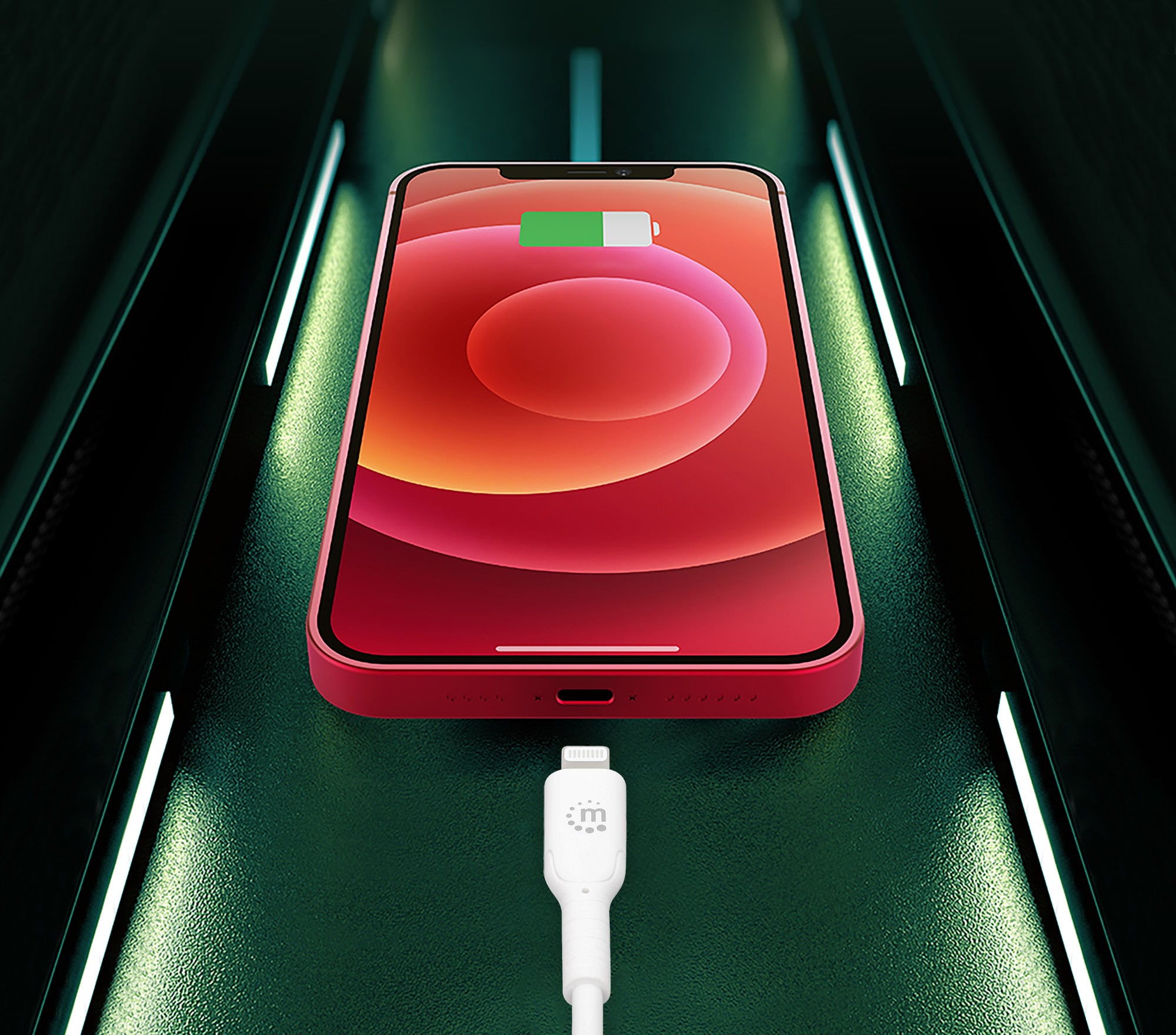 Cavo di Ricarica e Sincronizzazione USB-C™ a Lightning® 1m, Bianco - Manhattan ICOC APP-8BB10WH
