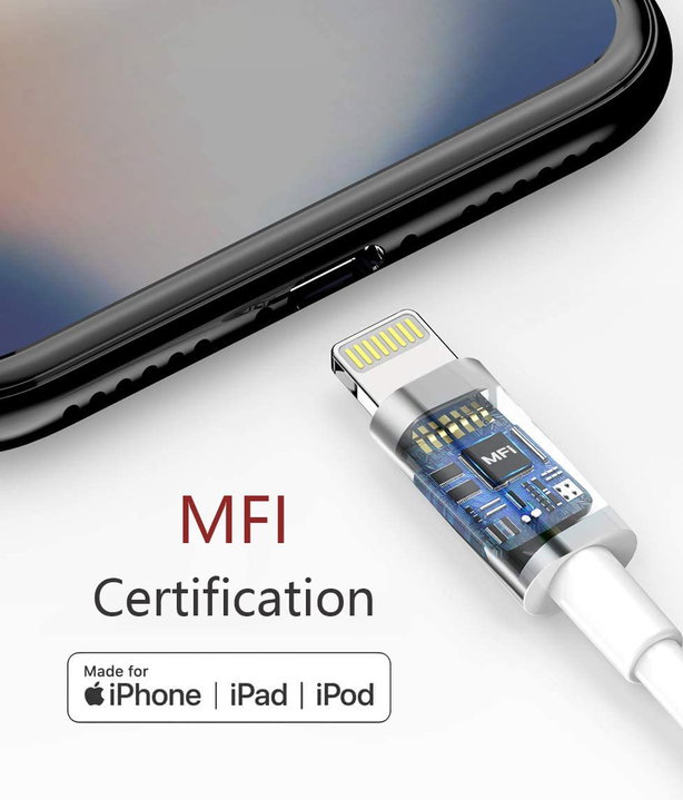 Lightning 1 compatible USB-C charging and synchronization cable White - Techly IOC APP- 8 BUC 10 T