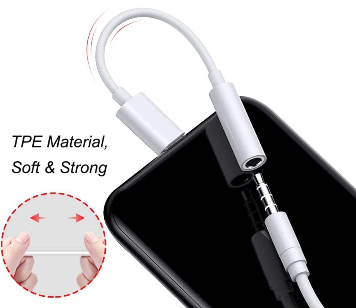 Cavo da USB-C™ Maschio a Audio 3.5 mm Femmina 12 cm Bianco - Sbox ICOC APP-8MAU