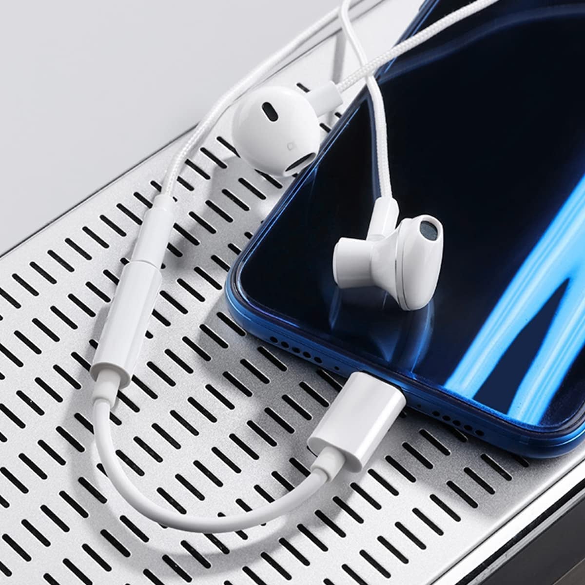 Cavo da USB-C™ Maschio a Audio 3.5 mm Femmina 12 cm Bianco - Sbox ICOC APP-8MAU