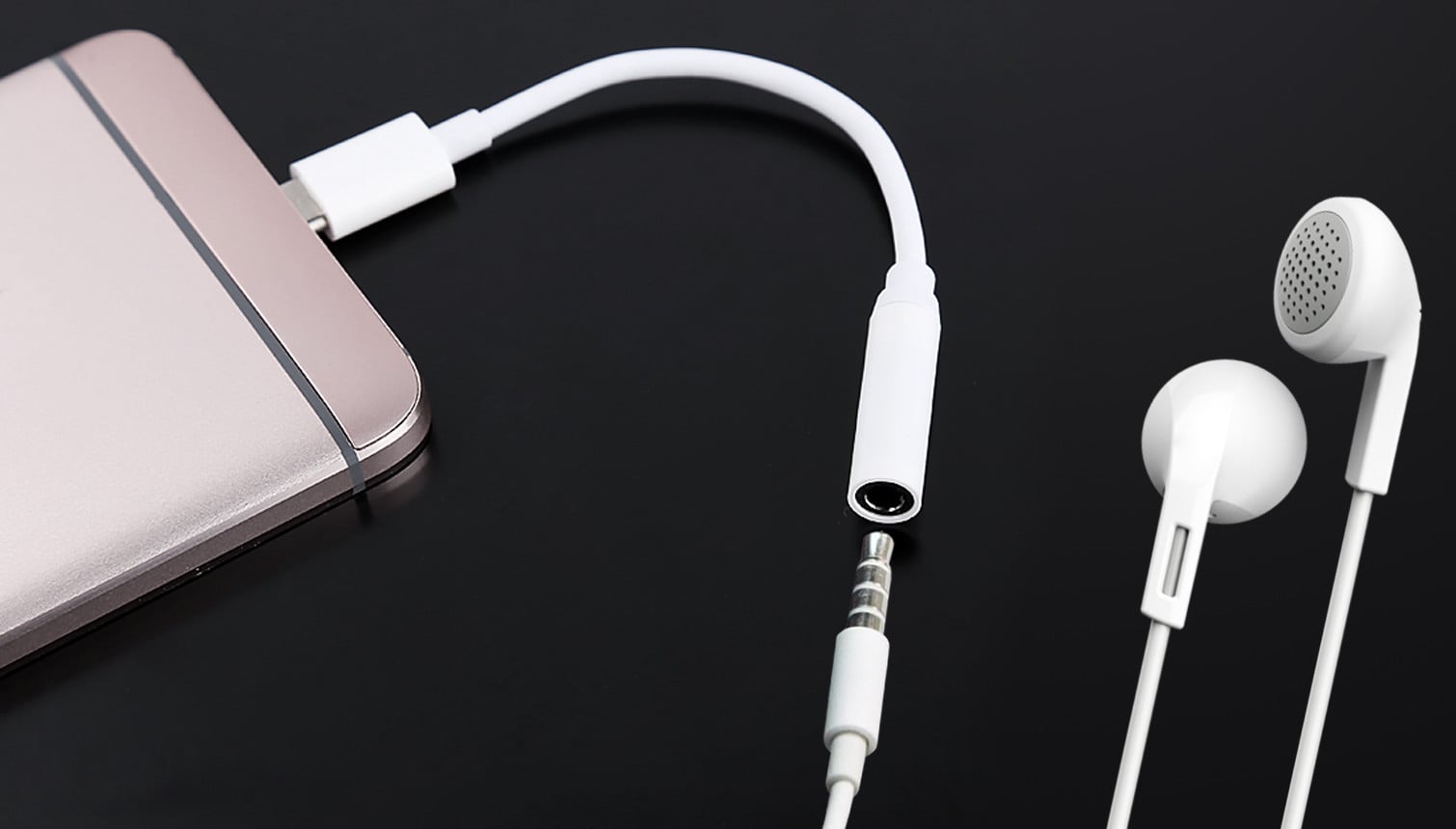 Cavo da USB-C™ Maschio a Audio 3.5 mm Femmina 12 cm Bianco - Sbox ICOC APP-8MAU