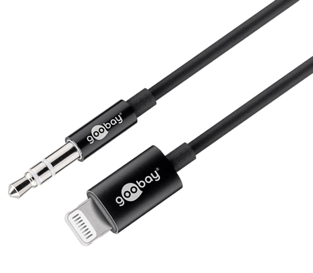 Cavo da Apple Lightning a Audio 3,5 mm M 1m Nero - Goobay ICOC APP-AU351