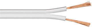 Cavo audio per diffusori acustici bianco 2,5 mm² matassa 100m - Goobay ICOC AU-BI25