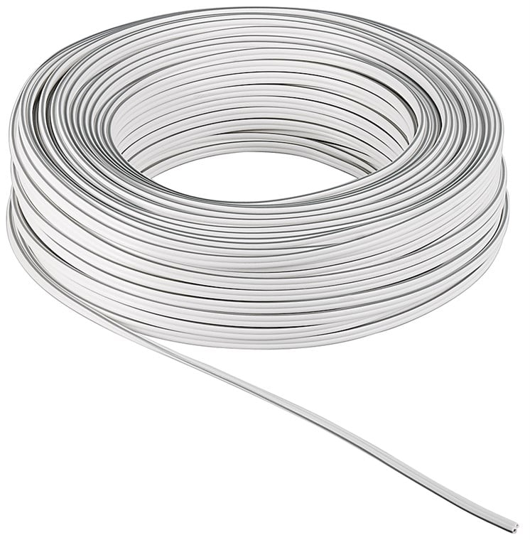 Cavo Audio per diffusori acustici Bianco 2,5 mm² matassa 100m - Goobay ICOC AU-BI25
