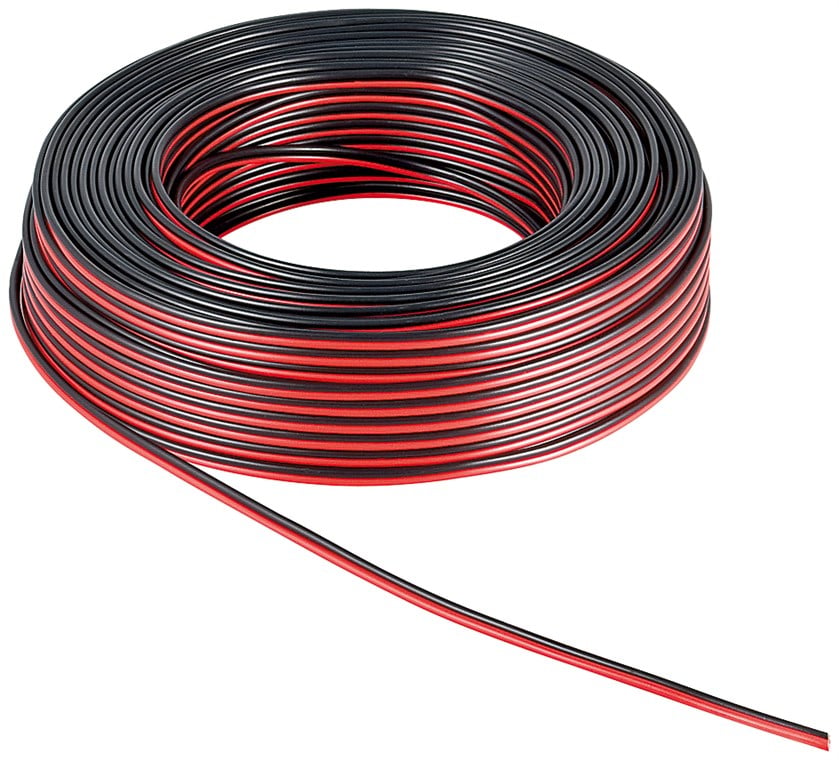 Cavo Audio per diffusori acustici Rosso/Nero 0,75 mm² matassa 100m - Goobay ICOC AU-RN075