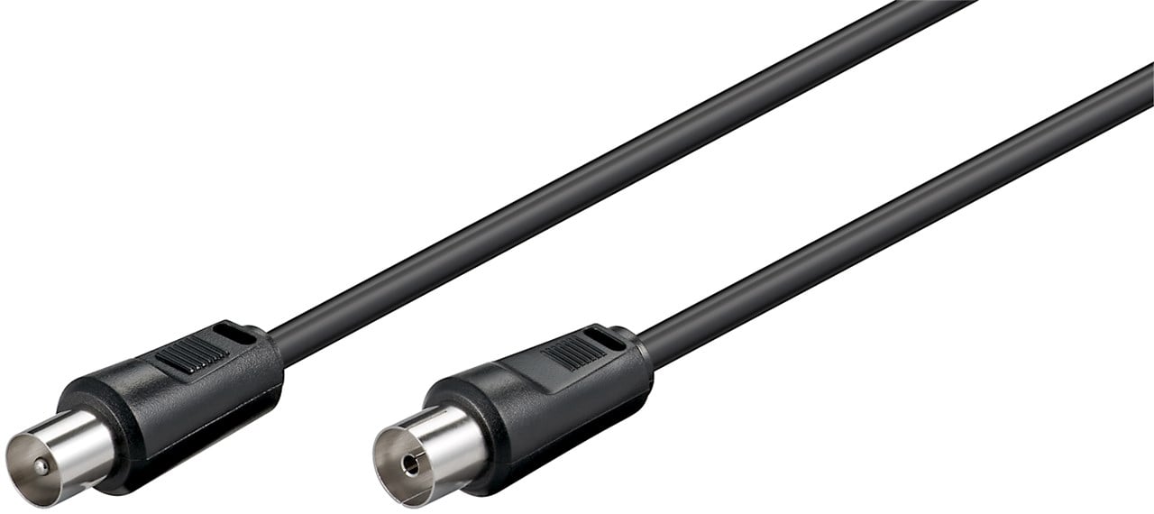 Cavo Antenna TV M/F 2,5m nero - Goobay ICOC AV-331