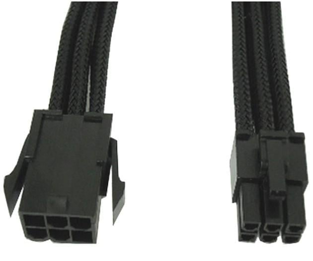 Cavo Prolunga PCI-E 6 Pin 30 cm con Guaina Nera - Gelid Solutions ICOC CA-6P-01-BK
