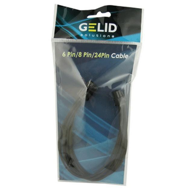 Cavo Prolunga PCI-E 6 Pin 30 cm con Guaina Nera - Gelid Solutions ICOC CA-6P-01-BK