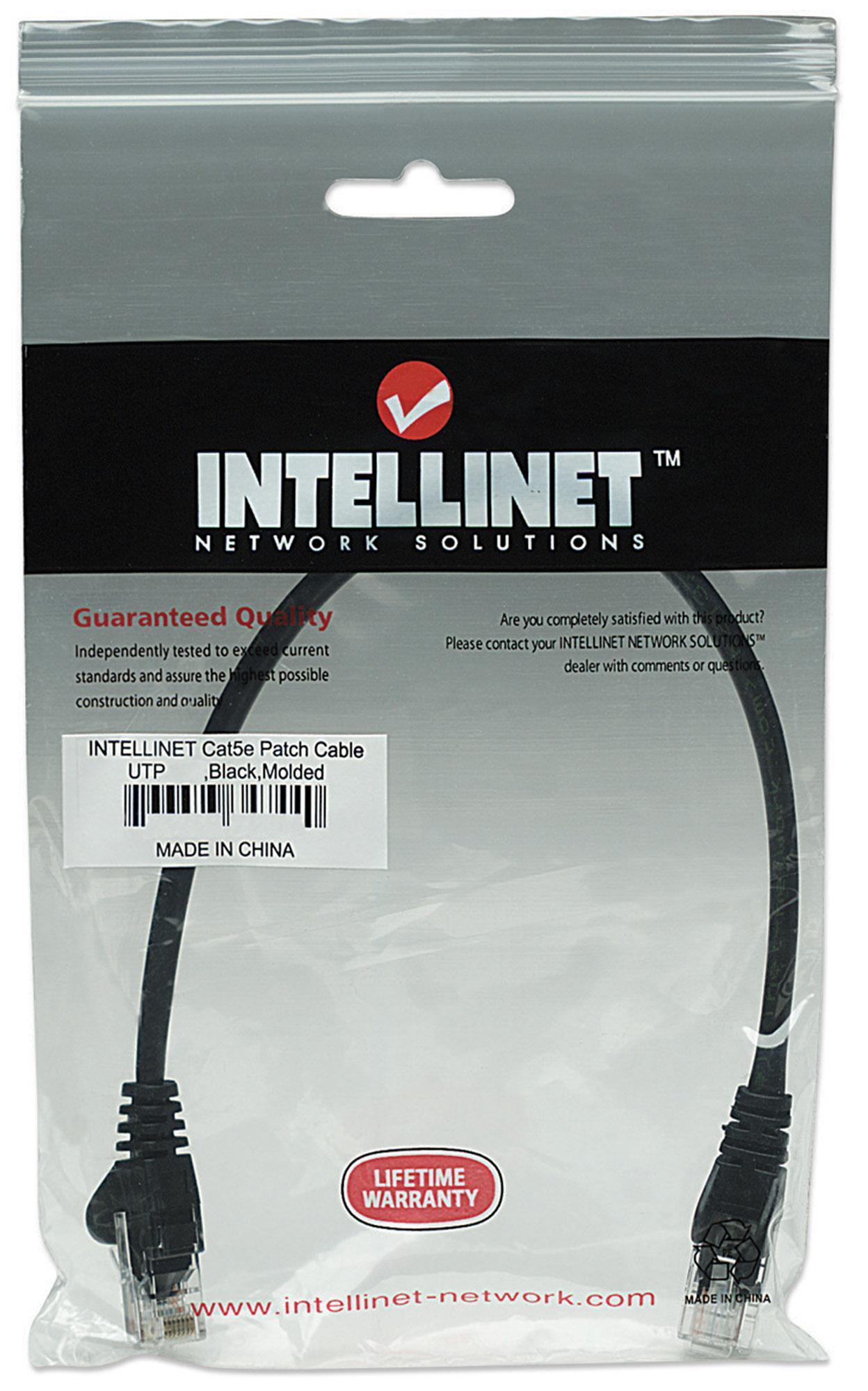 Cavo di rete Patch CCA Cat5e Nero UTP 0,5m - Intellinet ICOC CCA5U-005-BK
