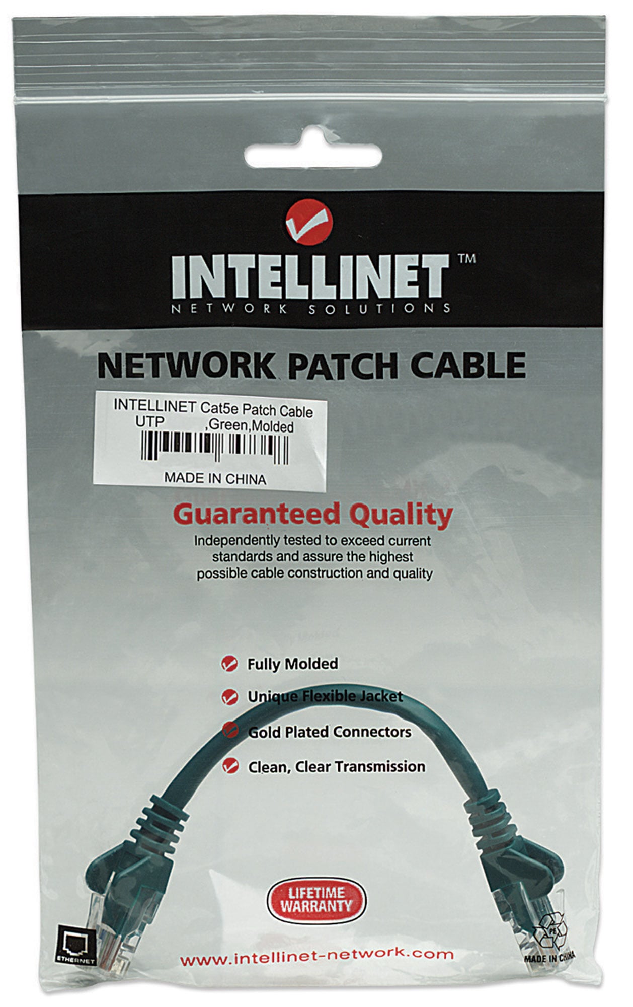 Cavo di rete Patch CCA Cat5e Verde UTP 0,5m - Intellinet ICOC CCA5U-005-GREE