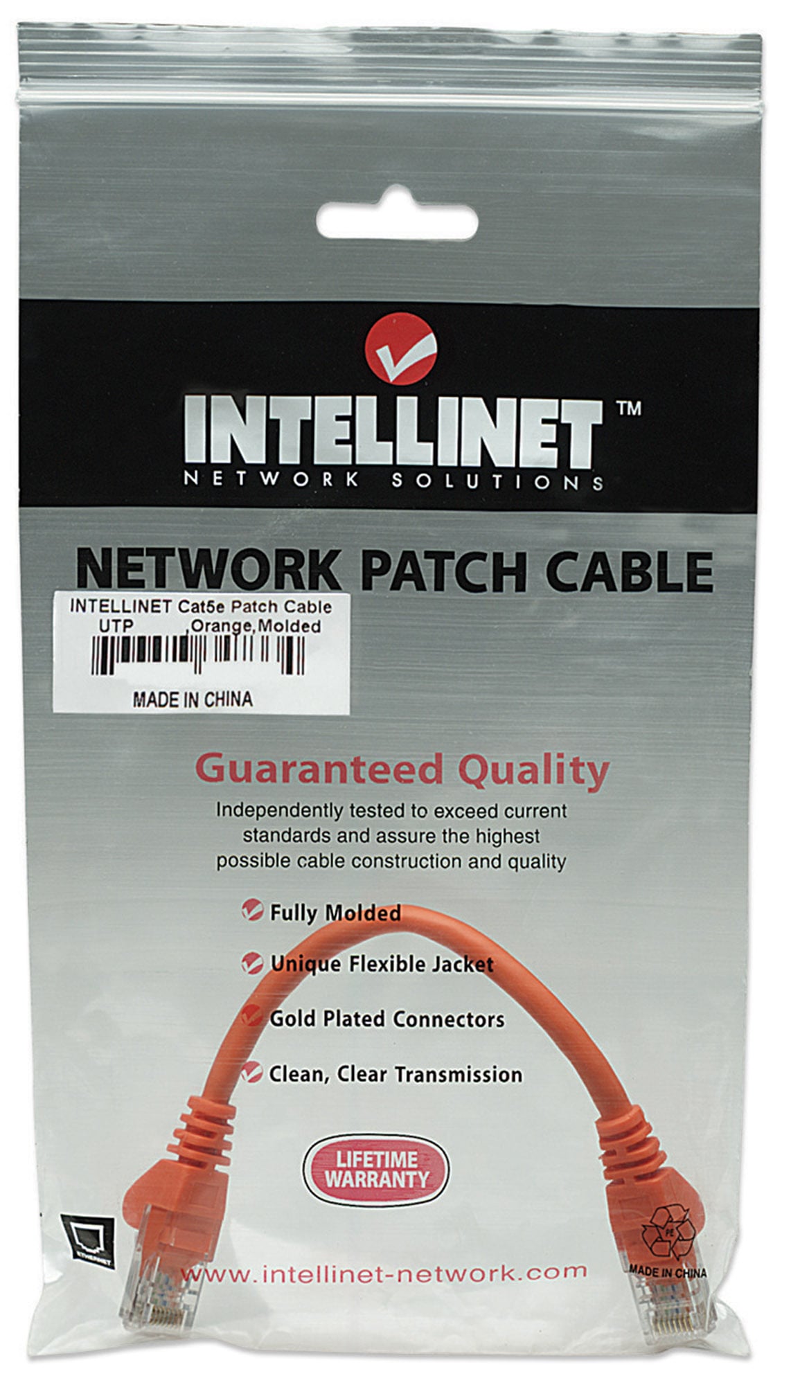 Cavo di rete Patch CCA Cat5e Arancione UTP 0,5m - Intellinet ICOC CCA5U-005-OR