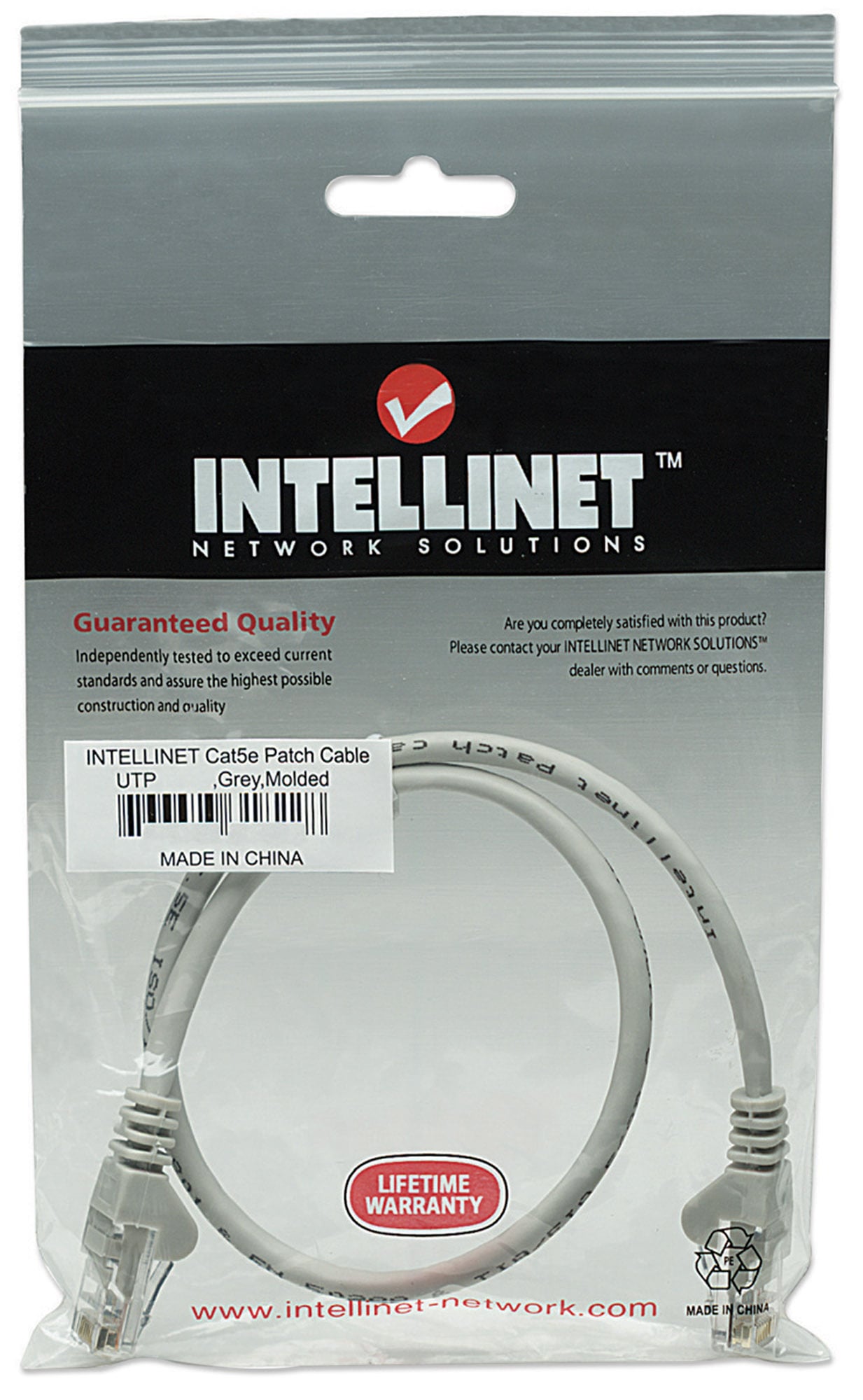 Cavo di rete Patch CCA Cat5e Grigio UTP 0,5m - Intellinet ICOC CCA5U-005