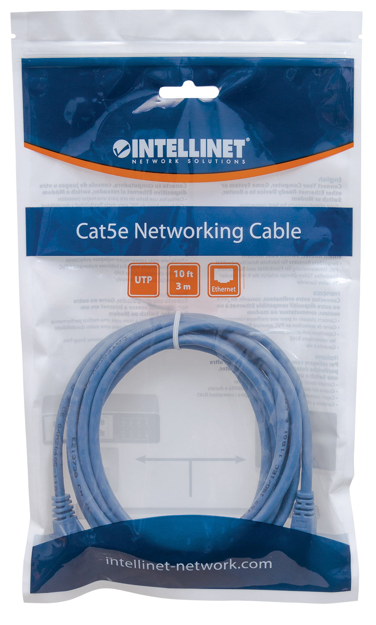 Cavo di rete Patch CCA Cat5e Blu UTP 2m - Intellinet ICOC CCA5U-020-BL