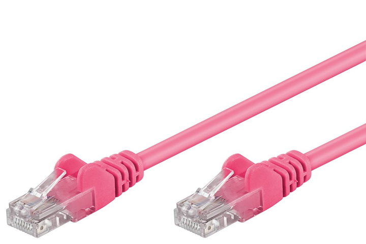 Cavo di Rete Patch CCA Cat5e UTP Rosa 2m - Goobay ICOC CCA5U-020-PKG