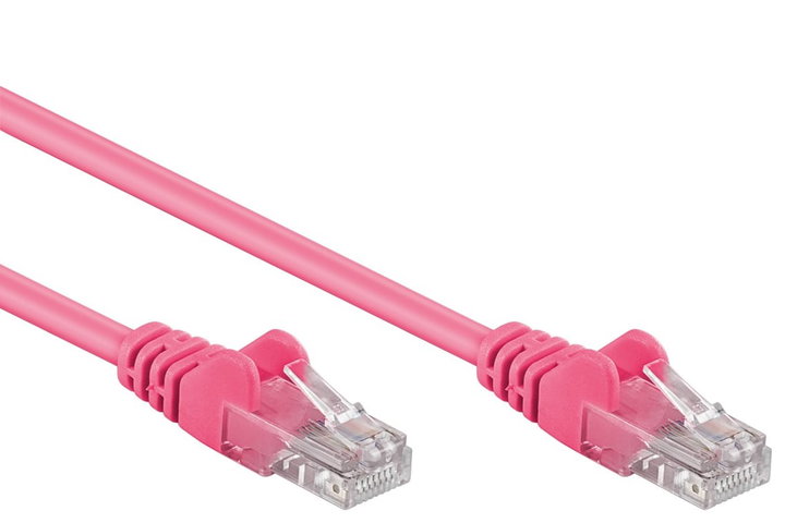 Cavo di Rete Patch CCA Cat5e UTP Rosa 2m - Goobay ICOC CCA5U-020-PKG